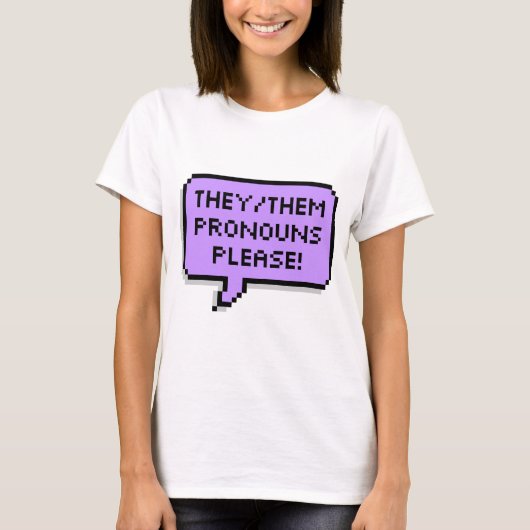 Ze/Them Pronouns T-shirt (Voorkant)