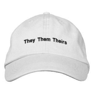 Ze, Them, Theirs Pronouns Lgbt lgbetq zwart wit Geborduurde Pet