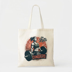 Ze tilt op, ze verovert tote bag