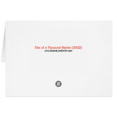 Ze van een Thousand Names Notecard (Achterkant Horizontaal)