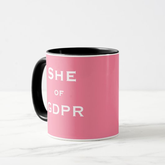 Ze van GDPR Funny Vrouw Data Protection Nickname Mok (Voorkant links)
