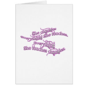 ze verandert alles wat ze aanraakt - paarse gloed