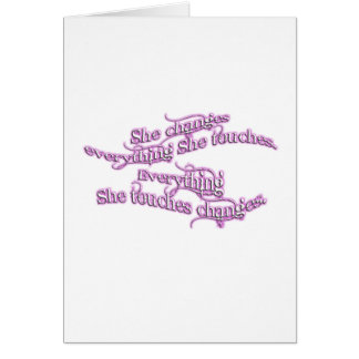 ze verandert alles wat ze aanraakt - paarse gloed