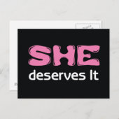 Ze verdient het Briefkaart (Voorkant / Achterkant)