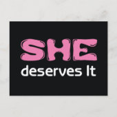 Ze verdient het Briefkaart (Voorkant)