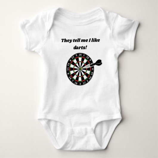 Ze vertellen me dat ik van darts Baby bodysuit hou (Voorkant)