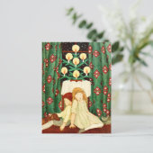 Ze vielen in slaap en wachtten op de kerstman! feestdagenkaart (Staand voorkant)