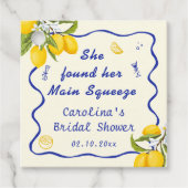 Ze Vierde Haar Bruidsfeestje 'Main Squeeze' Bedankjes Labels (Voorkant)