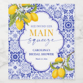 Ze Vierde Haar Bruidsfeestje 'Main Squeeze' Wijn Etiket (Enkel label)