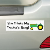 Ze vindt groen bumpersticker (Op auto)