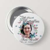 Ze vliegt met vlinders Button (Voorkant /achterkant)