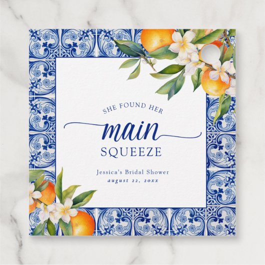 Ze vond haar belangrijkste knijp Sinaasappels Vrij Bedankjes Labels (Achterkant)