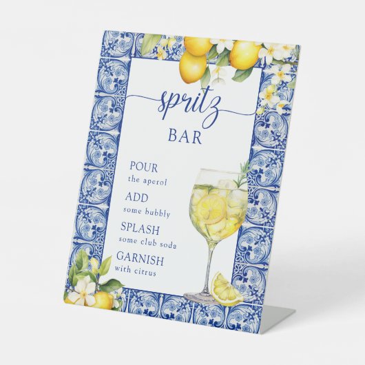 Ze vond haar belangrijkste knijpbar Spritz Reclamebord Met Voetstuk (Voorkant)