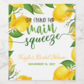 Ze vond haar belangrijkste knijpfles wijn etiket (Enkel label)