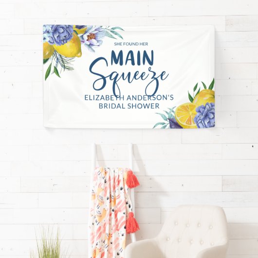 Ze vond haar belangrijkste knuffel citroen bruidsd spandoek (Insitu)