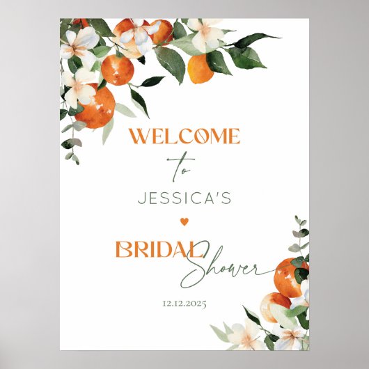 Ze vond haar belangrijkste squeeze citrus bruids w poster (Voorkant)