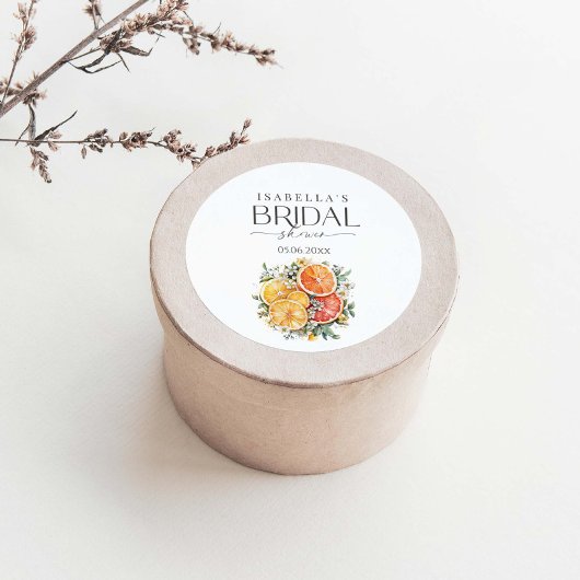 Ze vond haar belangrijkste squeeze Citrus Vrijgeze Ronde Sticker