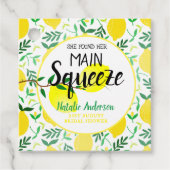 Ze vond haar belangrijkste squeeze gele citroenen bedankjes labels (Voorkant)