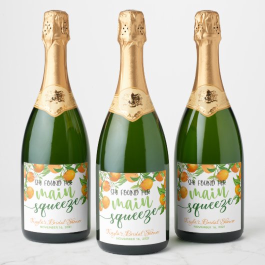 Ze vond haar belangrijkste squeeze - Sinaasappel - Sparkling Wijnetiket (Flessen)