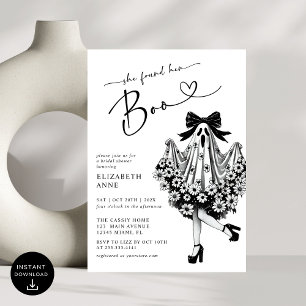 Ze vond haar Boo Ghost Floral Vrijgezellenfeest Kaart