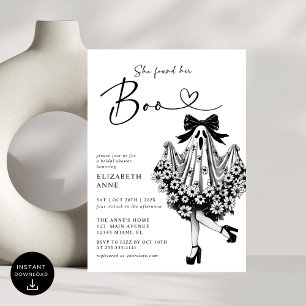 Ze vond haar Boo Ghost Floral Vrijgezellenfeest Kaart