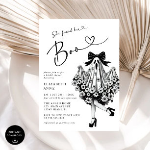 Ze vond haar Boo Ghost Floral Vrijgezellenfeest Kaart