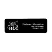 Ze vond haar Boo Halloween Bruidsmeisjesfeest Etiket (Voorkant)