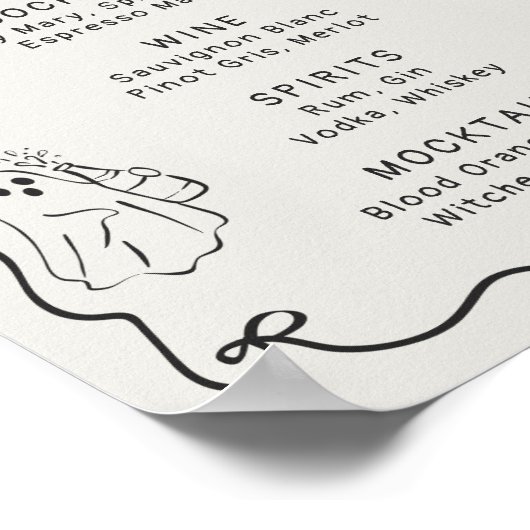 Ze vond haar Boo Halloween Vrijgezellenfeest Drink Poster (Hoek)