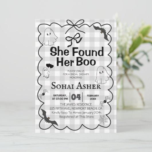 Ze vond haar Boo Vrijgezellenfeest Kaart (Staand voorkant)