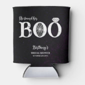 Ze vond haar Boo Zwarte Halloween Bruiloftsborrel Blikjeskoeler (Voorkant)