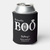 Ze vond haar Boo Zwarte Halloween Bruiloftsborrel Blikjeskoeler (Blikje Achterkant)