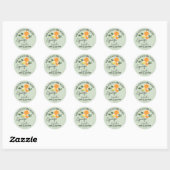 Ze vond haar bruidsfeest greenery ronde sticker (Vel)