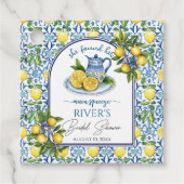 Ze vond haar bruidsfeest met de hoofdprijs bedankjes labels (Voorkant)