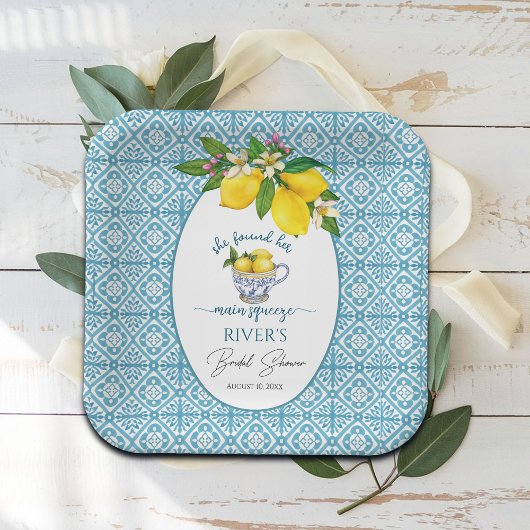 Ze vond haar bruidsfeest Shower Papieren Bordje