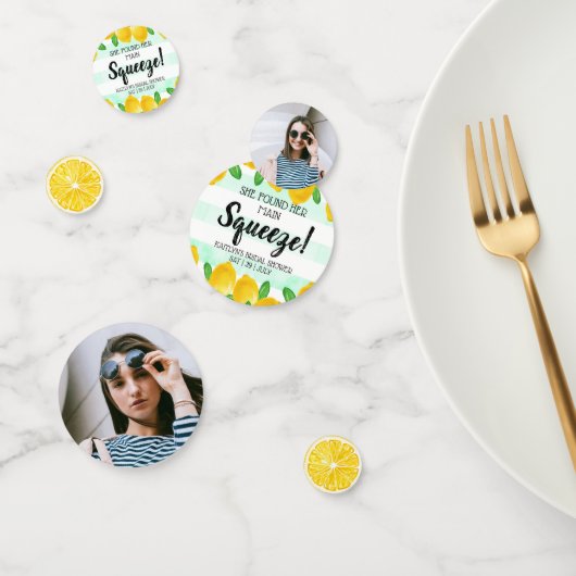 Ze vond haar bruiloft lemon bruidsshower confetti (Groep)