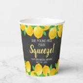 Ze vond haar bruiloft Lemon Bruiloftsborrel Papieren Bekers (Achterkant)