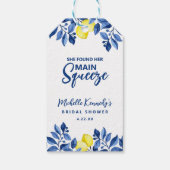 Ze vond haar bruiloftsdouche 'Main Squeeze' Cadeaulabel (Achterkant)