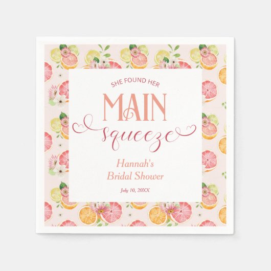 Ze vond haar bruiloftsdouche voor de bruid servet (Voorkant)