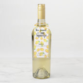 Ze vond haar grote liefde citroen bruiloft feest flessenhanger (Op fles)