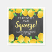 Ze vond haar grote liefde Lemon Bruiloftsfeest Servet (Voorkant)