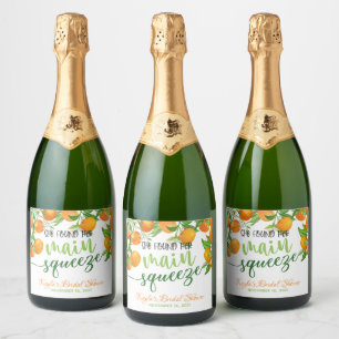 Ze vond haar grote liefde - Oranje - Sparkling Wijnetiket