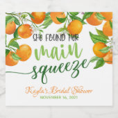 Ze vond haar grote liefde - Sinaas -  Sparkling Wijnetiket (Enkel label)