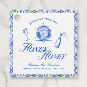 Ze vond haar Honey Blue Griekenland Bachelorette Bedankjes Labels
