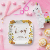 Ze vond haar Honey Bruiloftsfeest Papieren Bordje (Feest)