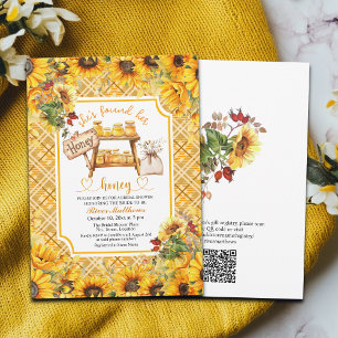 Ze vond haar Honey QR Code Vrijgezellenfeest Kaart