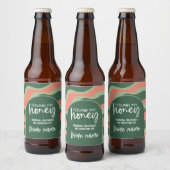 Ze vond haar honing - Bruiloft Organic Curves Bier Etiket (Flessen)