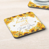 Ze vond haar honing Bruiloftsfeest Favor Bier Onderzetter (Linkerzijde)