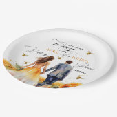 Ze vond haar honing Bruiloftsfeestje  Papieren Bordje (Gekanteld)