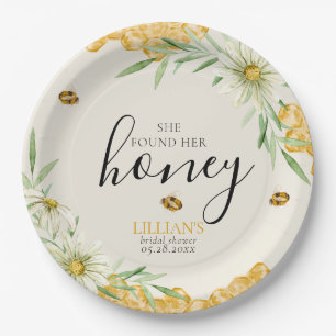 Ze vond haar honing Daisy bloem bijen bruiloft fee Papieren Bordje