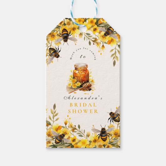 Ze vond haar honing rustieke bruidsdouche cadeaulabel (Voorkant)